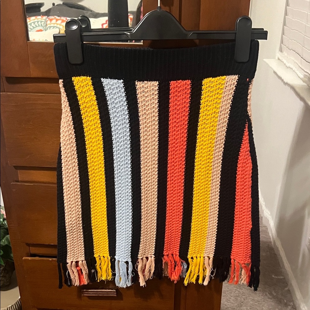 English Factory Multicolor Striped Mini Skirt